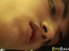 Young gay men engage in unprotected oral sex and group release outdoors