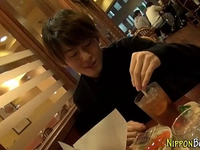 Solo Asian guy pleasures himself