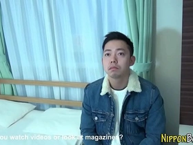Sensual groping leads to intense masturbation of Asian twink