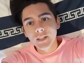 College-aged gay man masturbating with a big dick