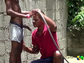 African twinks get it on in the morning