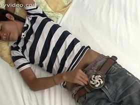 Thai twink gets pleasured by multiple men in a gangbang
