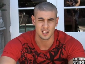 Fit guy masturbates al fresco for gay audience