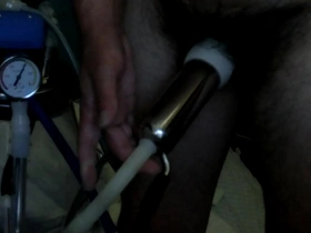 Gay masturbation with a twist: using a milking machine