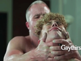 Young straight boy's taboo encounter with older stepuncle in passionate gay story