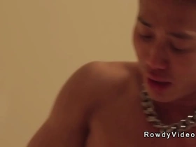 Muscle hunk gets anal from Asian gay action star